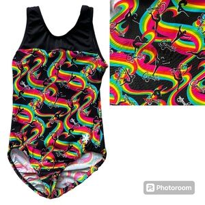 Snowflake Designs Gymnastics Multicolor Leotard - size Adult Small